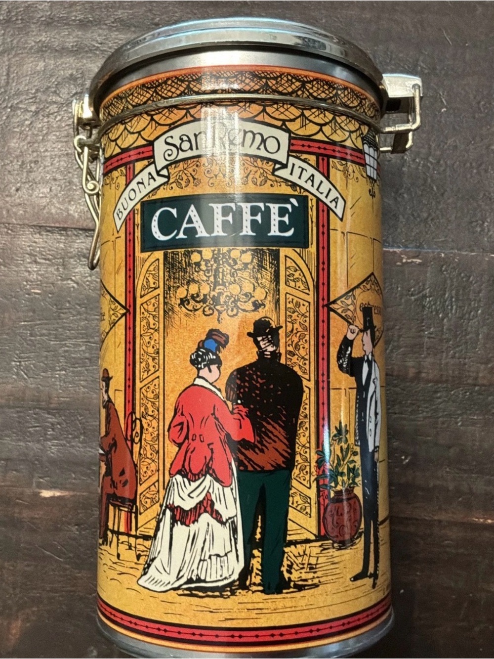 Vintage SanRemo Caffè Italian Coffee
Tin Canister